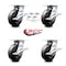 Service Caster 6 Inch Phenolic Caster Set with Roller Bearing and Brakes/Swivel Locks SCC SCC-35S620-PHR-SLB-BSL-4 - alternate 4